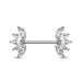 Clear Marquise Gem Nipple Barbell - 1202 Body Jewelry