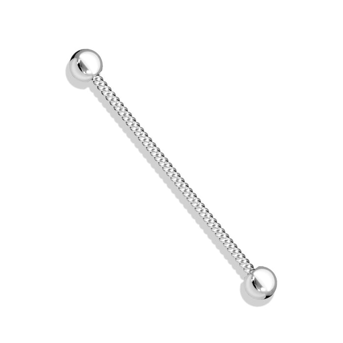 Twisted Rope 316L Surgical Steel Industrial Barbell