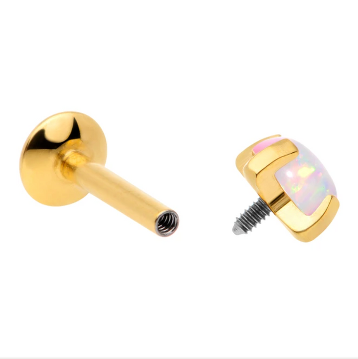 Opal Gold G23 Titanium Labret - 1202 Body Jewelry