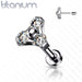 Clear Implant Grade Titanium Threadless Push in Labret - 1202 Body Jewelry