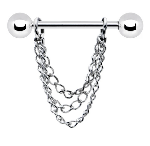 Draping Chain Dangle Nipple Rings - 1202 Body Jewelry