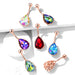 Aqua Borealis Teardrop Rose Gold Navel Ring - 1202 Body Jewelry
