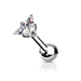Triangle Shape CZ Top Cartilage/Tragus Barbell - 1202 Body Jewelry