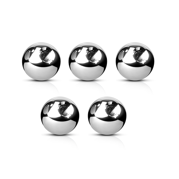 16 Gauge 4mm Stainless Steel Replacement Ball Bonus Pack Set - 1202 Body Jewelry